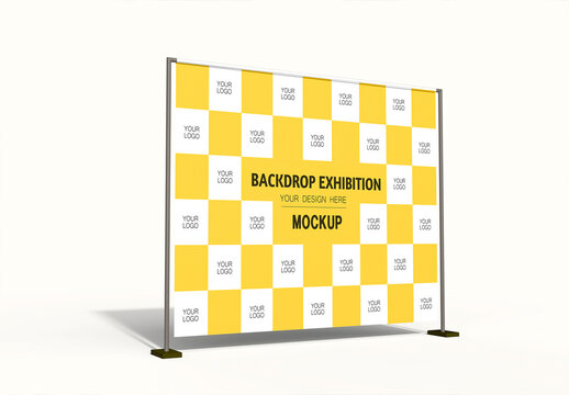 Exhibition Backdrop Mockup Display Stand