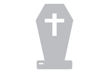 Fototapeta premium Gravestone, headstone and tombstone icons, tomb stone vector silhouettes.