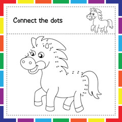 Cute Animal Connect the Dots Coloring Page, Fun Animal Dot to Dot Activity for Kids