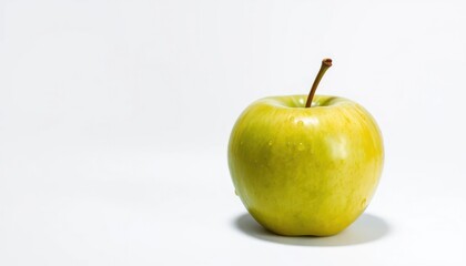 Fresh Green Apple Isolated on White Background for Healthy Eating Concept