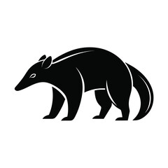 Obraz premium Black anteater animal silhouette vector