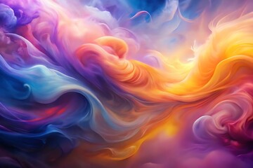 Vivid Cosmic Whirlpool Within a Surreal and Ethereal Cloudscape