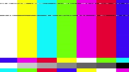 Animated video background static color noise glitch error video damage bad interference and no signal.4k video - Powered by Adobe