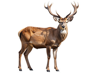 Fototapeta premium Majestic Deer with Antlers – Realistic Forest PNG 
