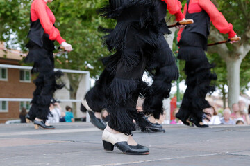 Spanish folk group dancing flamenco