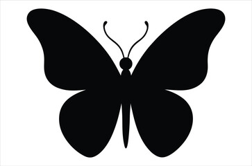 butterfly silhouette. butterfly vector illustration isolated on white background. beautiful and attractive butterfly logo. butterfly silhouette.