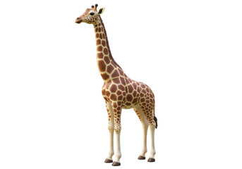 Naklejka premium Isolated Majestic Giraffe Standing Tall