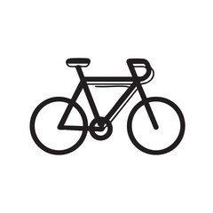 Fototapeta premium A minimalist line icon of a bicycle.