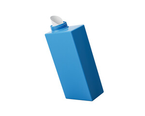 Sleek Blue Laundry Shampoo Bottle With A Pump Dispenser Showcases Modern Design 3D Illustration