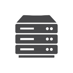 Stacked server units with indicator lights rackmount computer