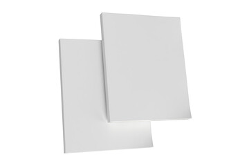 Blank Magazine or Book cover mockup design isolated on white background. Template for presentation a publisher, notebook, catalogs, brochures, magazines, diary, journal, booklet or publication