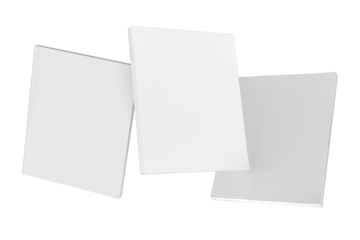 Blank Magazine or Book cover mockup design isolated on white background. Template for presentation a publisher, notebook, catalogs, brochures, magazines, diary, journal, booklet or publication