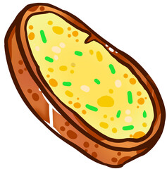 마늘빵 일러스트 요소