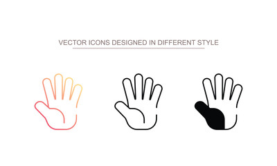 Obraz premium Fingers icon design with white background stock illustration