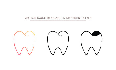 Tooth icon design with white background stock illustration