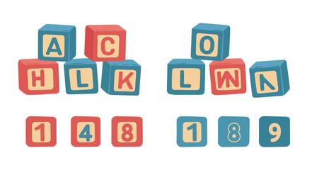 Colorful Educational Blocks with Alphabets and Numbers A Fun Learning Concept for Kids