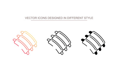 Obraz premium Ribs icon design with white background stock illustration