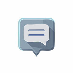 Single vector icon of a tooltip with speech bubble shape, minimal UI icon