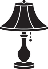 Table Lamp Icon Vector – Classic Home Decor and Lighting Illustration