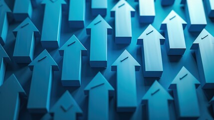 Blue background with upward pointing arrows symbolizing growth stock photo --ar 16:9 --raw --v 6 Job ID: ee15d6a8-234e-4b8e-b983-a58ab032b2d5