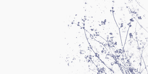 Tree with many branches and leaves, spread out and scattered. Retro pop art stipple sketch, paper photocopy texture, threshold.