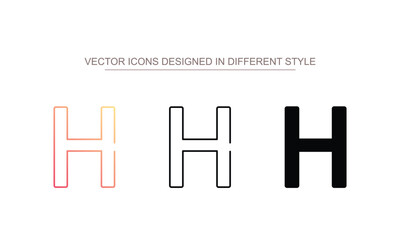 Eta icon design with white background stock illustration