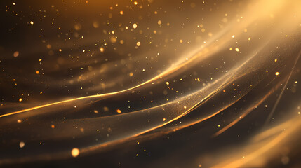 Obraz premium Golden Abstract Flowing Lines