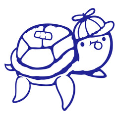 Water Turtle Boy Teenager Chewing Bubble Gum Funny Cappy