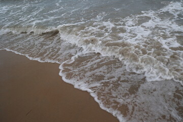 waves on the beach, seashore, rameshwaram, tamilnadu, India, asia,