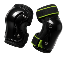 Inline skating elbow pads with foam padding and elastic straps