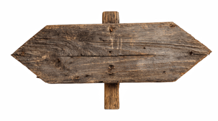 old wooden sign isolated