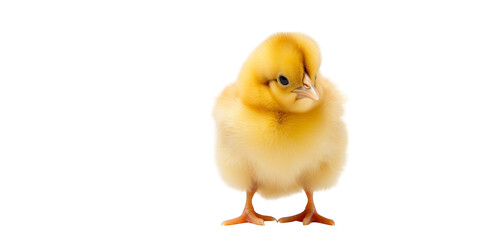 Obraz premium baby chicken on white background
