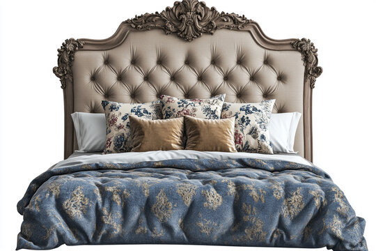 3D Headboard Preview Tool with Adjustable Material Options for Bedroom Design.