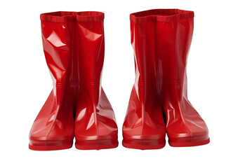 red female boots