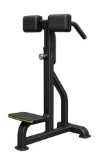 Fototapeta premium Standing calf raise station with adjustable shoulder pads and foot platform for calf development