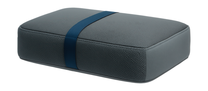 Rectangular meditation cushion with buckwheat hull filling for seated meditation