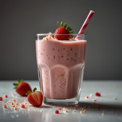 Strawberry Milkshake with Whipped Cream