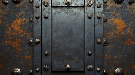 Textured metal panel with rivets