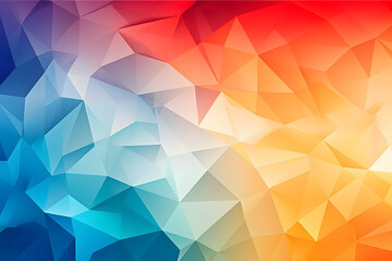 Obraz premium Abstract vector polygonal background. Geometric low poly background in bright rainbow colors. Use for wallpaper, banner, template or brochure cover design. Vector illustration. Eps10.