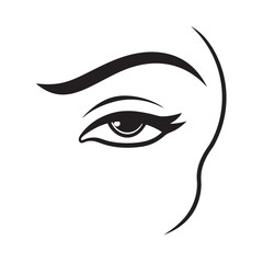 Feminine Single Eye With Eyebrow