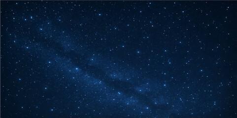 Obraz premium Blue cosmic night sky with a looping starfield and distant nebulae