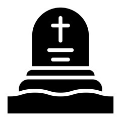 Obraz premium graveyard glyph icon