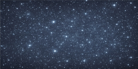 Fantasy winter night sky with vibrant cosmos and sparkling stars