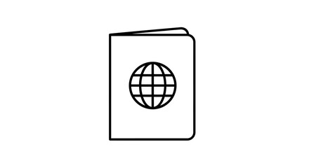 Passport Vector Global Travel Document Illustration in Minimalist Style