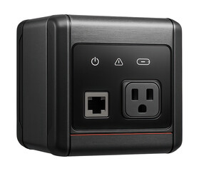 Heavy-duty industrial UPS with metal casing and Ethernet port for critical infrastructure