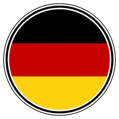 Obraz premium Stylized german flag with horizontal black red and gold stripes