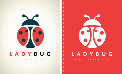 Ladybug logo vector. Insect design