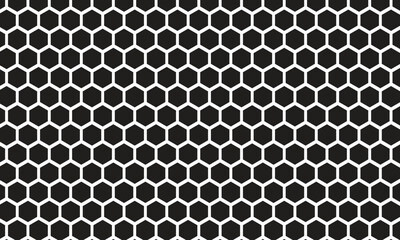  abstract black colour hexagon honeycomb pattern with white background