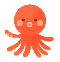かわいいタコのイラスト
