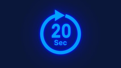 Countdown timer seconds illustration. Timer clock icon.